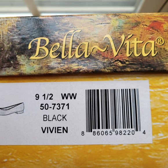 Bella Vita Vivien 9.5WW black leather NIB - Picture 2 of 8